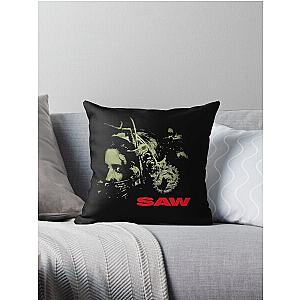 SAW amanda reverse bear trap  Throw Pillow