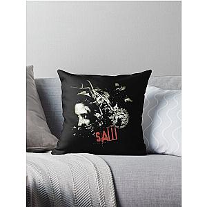 Vintage Saw Movie Throw Pillow