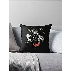 Saw Horror Movie Retro  Throw Pillow