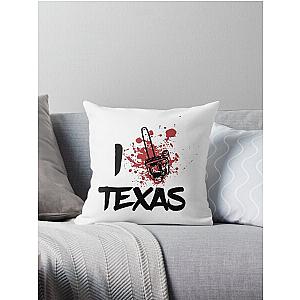 I LOVE TEXAS CHAINSAW - BLACK AND WHITE Throw Pillow