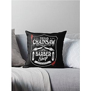 Chainsaw Barber Shop Throw Pillow