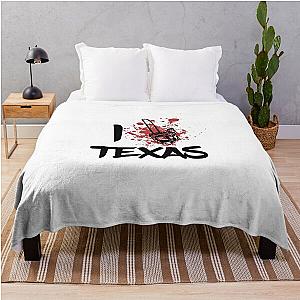 I LOVE TEXAS CHAINSAW - BLACK AND WHITE Throw Blanket