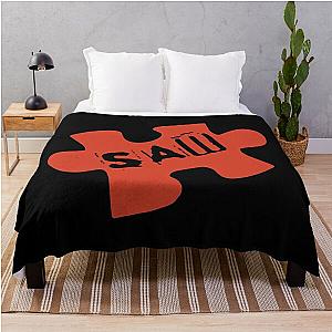 Saw Spiral Jigsaw Puzzle Logo Throw Blanket