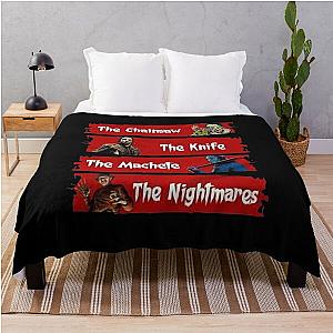 The Chainsaw The Knife The Machete The Nightmares Throw Blanket