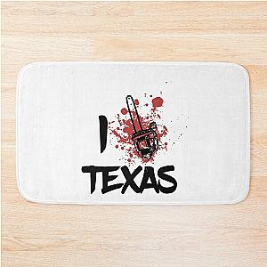 I LOVE TEXAS CHAINSAW - BLACK AND WHITE Bath Mat