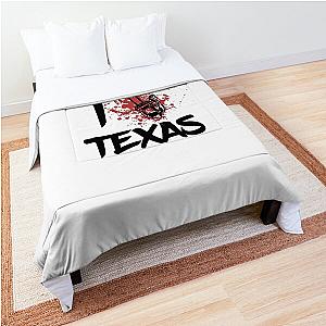 I LOVE TEXAS CHAINSAW - BLACK AND WHITE Comforter