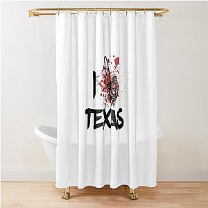 I LOVE TEXAS CHAINSAW - BLACK AND WHITE Shower Curtain