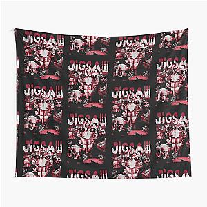 Vintage Retro Jigsaw Saw Movie Tapestry