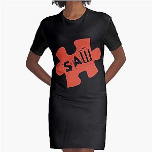 Saw Spiral Jigsaw Puzzle Logo Graphic T-Shirt Dress