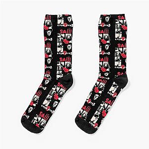 Vintage Saw Jigsaw Game Over Socks