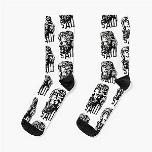 Vintage Reverse Bear Trap Saw Movie Socks