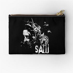 SAW amanda reverse bear trap b&w Zipper Pouch