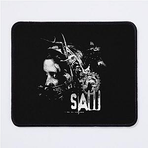 SAW amanda reverse bear trap b&w Mouse Pad