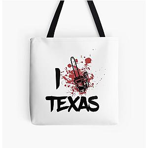 I LOVE TEXAS CHAINSAW - BLACK AND WHITE All Over Print Tote Bag