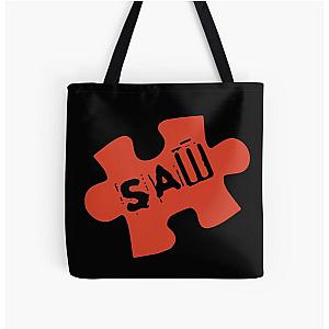 Saw Spiral Jigsaw Puzzle Logo All Over Print Tote Bag