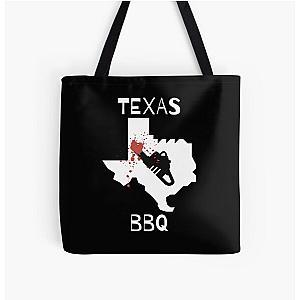 Texas BBQ halloween horror chainsaw design All Over Print Tote Bag