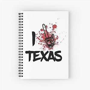 I LOVE TEXAS CHAINSAW - BLACK AND WHITE Spiral Notebook