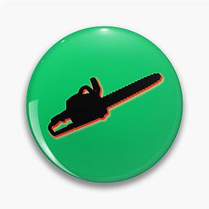 Green Chainsaw repeat pattern red black Pin