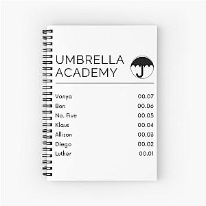 umbrella academy menu Spiral Notebook