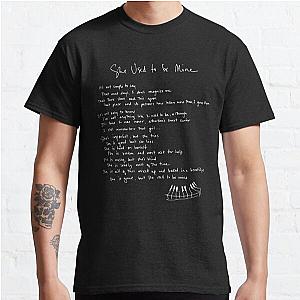 She Used To Be Mine  Sara Bareilles  Handwritten Lyrics Waitress the Musical  Broadway, West End Classic TShirt RB0301