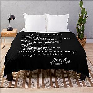 She Used To Be Mine  Sara Bareilles  Handwritten Lyrics Waitress the Musical  Broadway, West End Throw Blanket RB0301