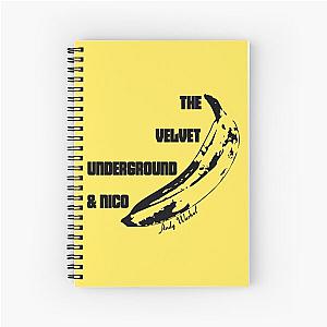 The Velvet Underground and Nico Stenciled Banana Spiral Notebook