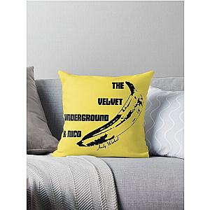 The Velvet Underground and Nico Stenciled Banana Throw Pillow