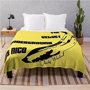 The Velvet Underground and Nico Stenciled Banana Throw Blanket