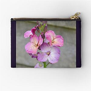 Wallflowers in the gardens at Lyme Dorset UK Zipper Pouch