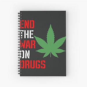 End the War on Drugs (White Text, Black Spiral Notebook