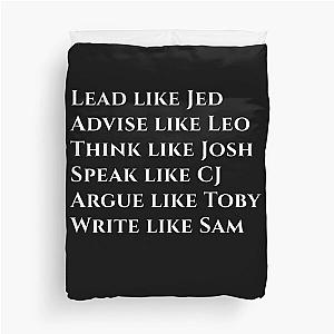 West Wing Lead Like Jed  Duvet Cover