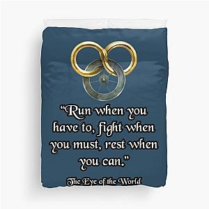 Duvet Cover with Wheel of Time Quote