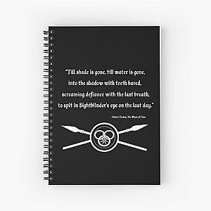 Till Shade is Gone Aiel Quote The Wheel of Time White Spiral Notebook