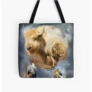 Dream Catcher Spirit of the White Buffalo All Over Print Tote Bag