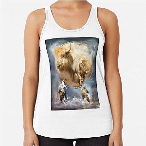 Dream Catcher Spirit of the White Buffalo Racerback Tank Top