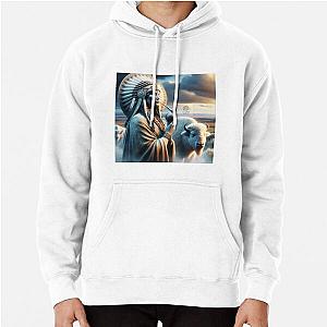 Spirit of the Plains The White Buffalo Native American Woman Pullover Hoodie