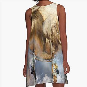 Dream Catcher - Spirit of the White Buffalo A Line Dress