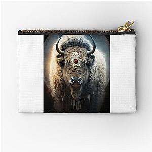 White Buffalo 3 Zipper Pouch