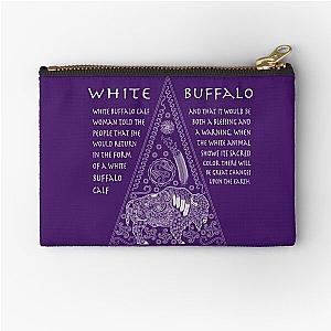 White Buffalo Calf Woman Prophesy Purple Zipper Pouch