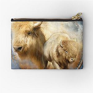 Dream Catcher - Spirit Of The White Buffalo Zipper Pouch