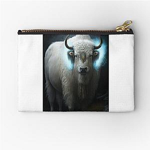 White Buffalo 1 Zipper Pouch