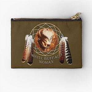 White Buffalo Woman Dreamcatcher Zipper Pouch