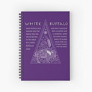 White Buffalo Calf Woman Prophesy Purple Spiral Notebook