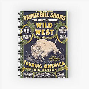 STK501897A-Vintage circus poster showing a white buffalo. Spiral Notebook