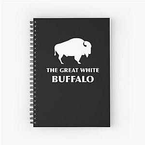 The Great White Buffalo Animal Art Buffalo Print Animal Lover Gift Spiral Notebook