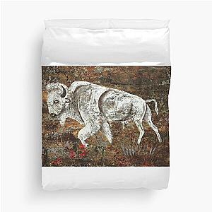 White Buffalo Duvet Cover