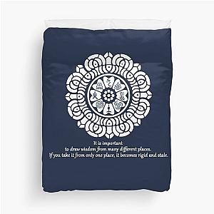 Wisdom of the White Lotus Duvet Cover