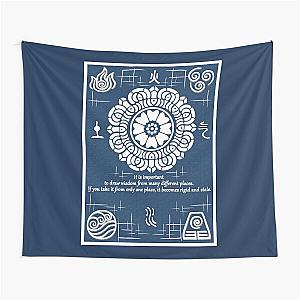 Wisdom of the White Lotus Quote Tapestry