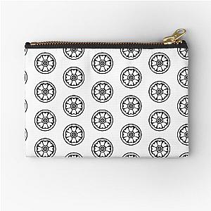 White Lotus Zipper Pouch