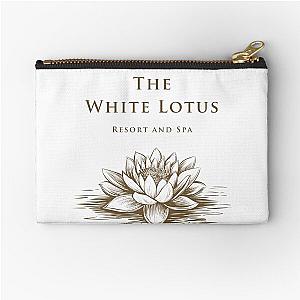 White Lotus Series Zipper Pouch